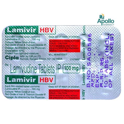 Lamivir HBV Tablet 10's Price, Uses, Side Effects, Composition - Apollo ...