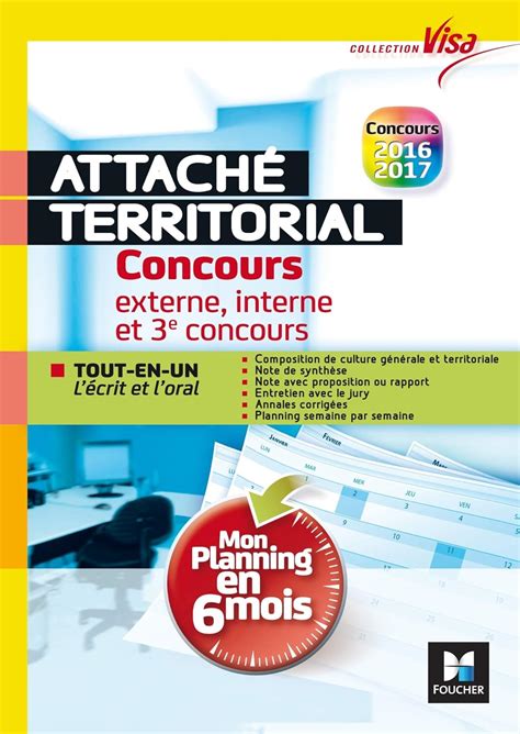 Amazon.in: Buy Concours attache territorial - mon planning en 6 mois ...