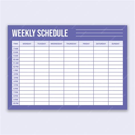 Image result for Blank Weekly Schedule Excel