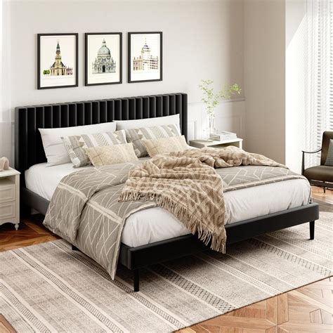 Amazon.com: HAOARA King Size Bed Frame, King Size Platform Bed Frame ...