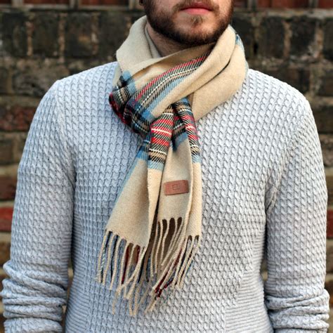 Men's Personalised Pure Lambswool Tartan Scarf One Left By Hurleyburley ...