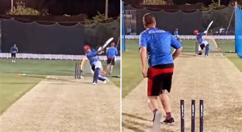 WATCH Rashid Khan hitting helicopter shots in the nets