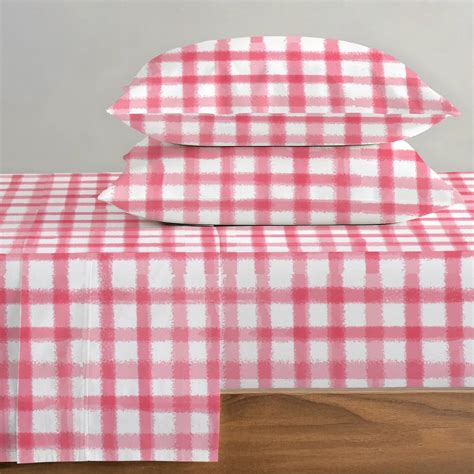 Fitted Sheet Set | Water Color Checks | 100% Cotton Bedsheet | 200TC ...