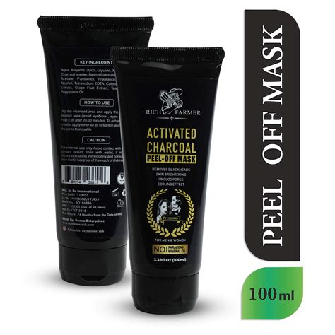 Buy RichFarmer Activated Charcoal Peel-Off Mask for Men and Women ...