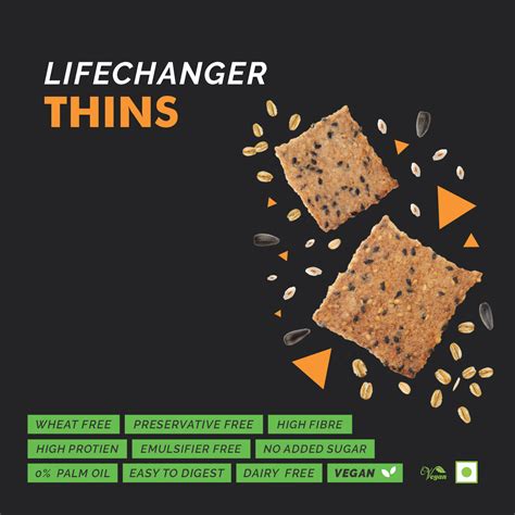 Life Changer Thins - 18% Protein, 14% Fiber, 0% Sugar, Vegan ...