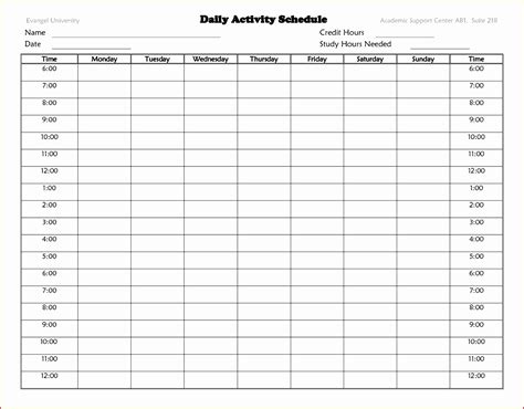 Image result for Weekly Time Schedule Template Excel