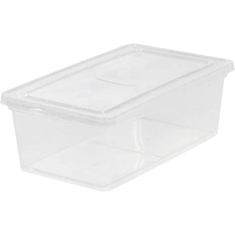 Iris 6 Qt. Snap Lid Storage Box, Clear (200401) | Quill.com