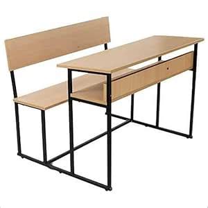 M/s TECH Double Student Bench with Back Support Desk - Sturdy Cast Iron ...