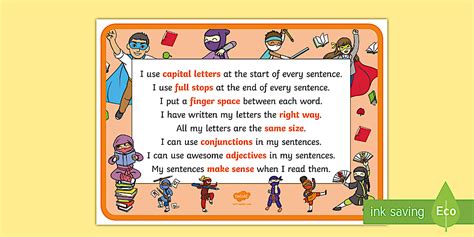 How To Make A Super Sentence Checklist