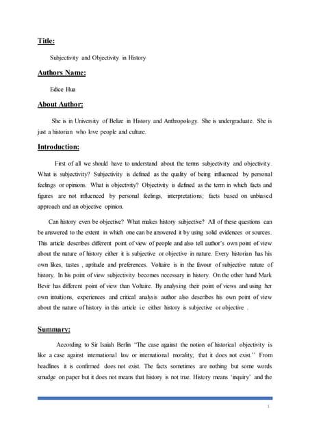 Image result for Objectivity History