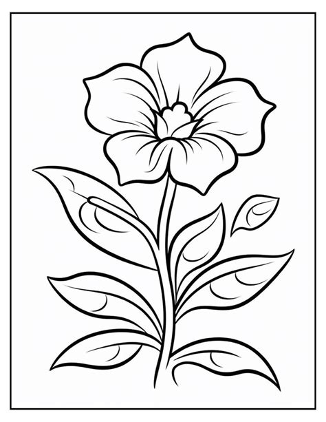 Easy Flower Coloring Pages
