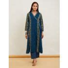 Green Ajrakh Patch Work Cotton Suit- Set of 3