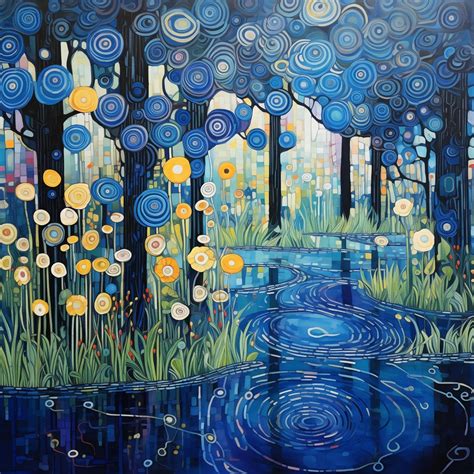 Buy Digital Art Downloads Inspired by Klimt Set of 5 Landscape Prints ...