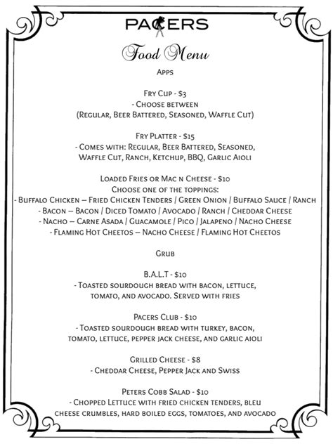 Table Reservations — Pacers San Diego