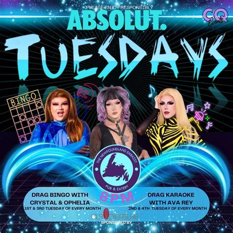Absolute Tuesdays: WEEKLY DRAG BINGO & KARAOKE , The Newfoundland ...