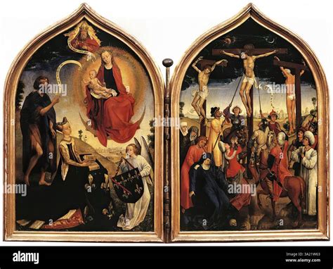 WEYDEN, Rogier van der (b. 1400, Tournai, d. 1464, Bruxelles) Diptych ...