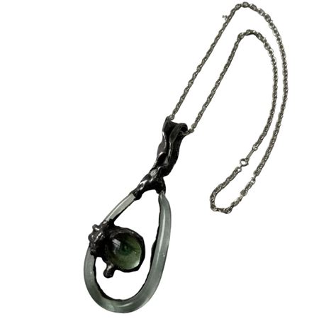 ♾BAT AMI♾ eye motif mega volume design pendant top necklace sv925 ...