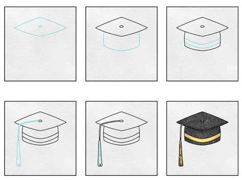 Graduation Cap Drawing Simple 的图像结果