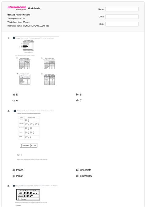 50+ Picture Graphs worksheets for Class 3 on Wayground | Free & Printable