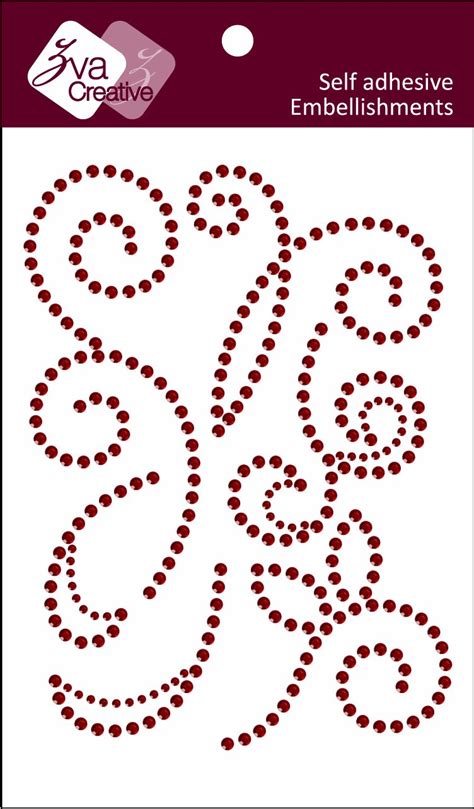 Zva Creative CR-05CA-107 Crystal Sticker, Red Flourishes : Amazon.in ...