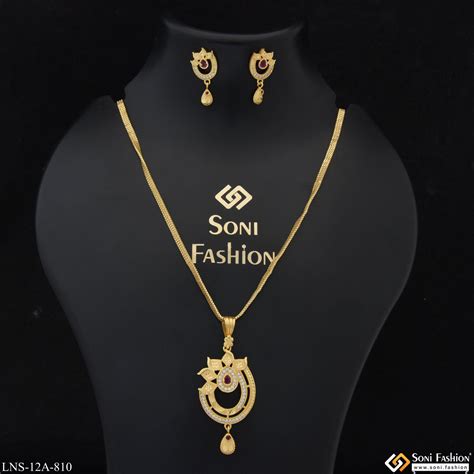 High-Class Design Gold Plated Chain Pendant for Ladies - Style A810 ...