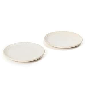 Buy Beyond Homes Elegant Pearl White Pattern Small Dinner Plates 7 ...