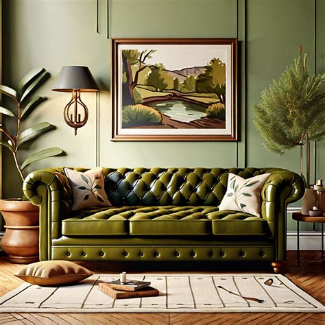 Olive Green Couch Living Room Inspo
