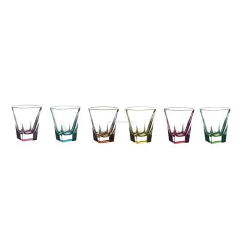 Buy RCR Fusion Color Liqueur Tumblers 60Ml, Set of 6 Online at Low ...