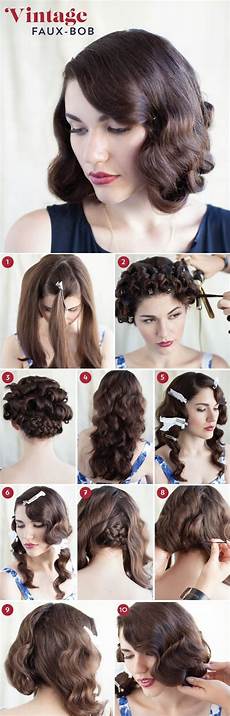 Vintage Hairstyles Hair Tutorials by 30 Diy Vintage Hairstyle Tutorials For Medium Vintage Hairstyles Hair Tutorials