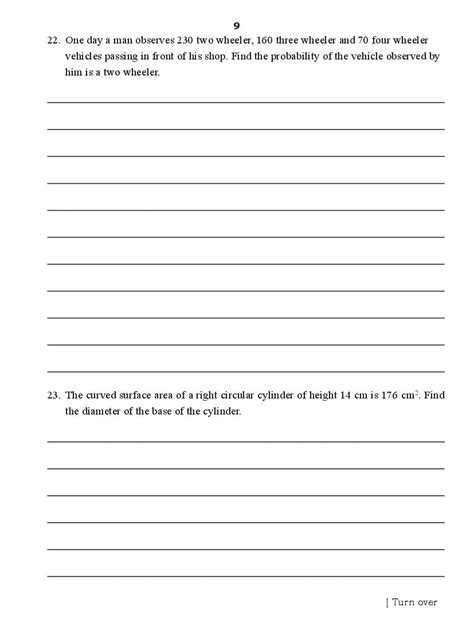 Image result for 9th Model Question Paper