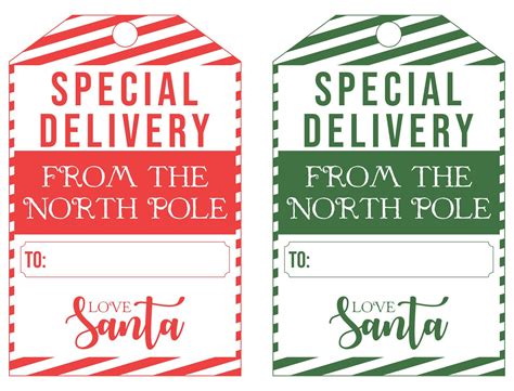 Free Printable From Santa Gift Tags - Printable Board Games