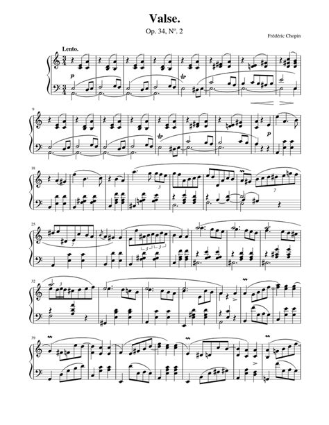 Chopin - Waltz in A minor, Op. 34 No. 2 Sheet music for Piano (Solo) | Musescore.com