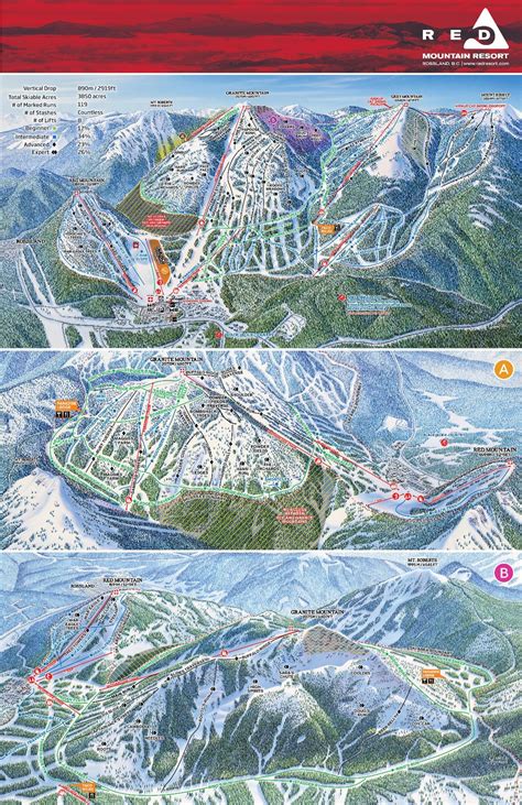 Red Mountain Resort Piste Map / Trail Map