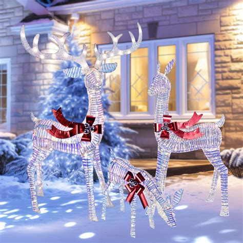 Amazon.com: Christmas Decorations Outdoors Reindeer Family - Light up ...