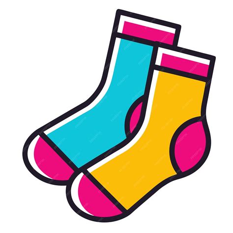 Socks clip art and vector design with a white background | Premium AI ...
