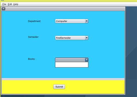 Combo Boxes Java 的图像结果