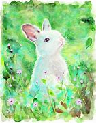 Image result for Baby Rabbit Painting