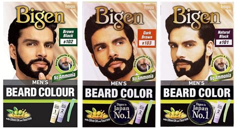 Bigen Beard Color for Men - Natural Black B101, Brownish Black B102 ...