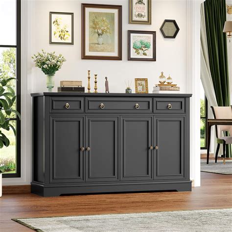 Elegant Black Kitchen Buffet Table: The Perfect Centerpiece for Modern ...