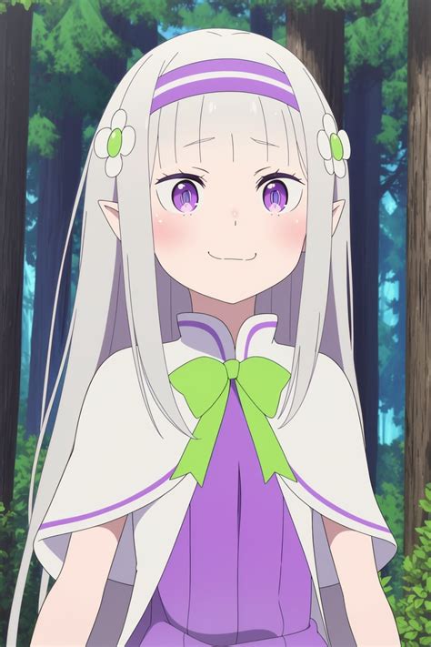 emilia (re:zero kara hajimeru isekai seikatsu) generated by eris ...
