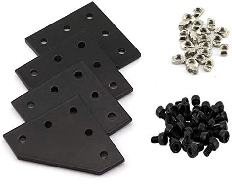 Rpi shop - 4 Pcs Corner Bracket Joining Plate with 20 Pcs of (M5 X 8mm ...