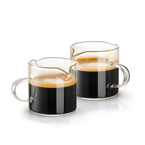 Exrp Espresso Cups Set of 2, 120ml Double Spouts Cups, Espresso Shot ...