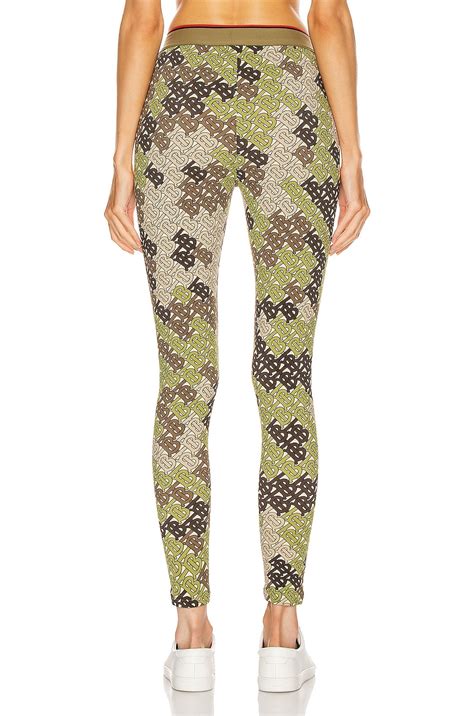 Burberry Turama Camo Legging in Khaki Green | FWRD