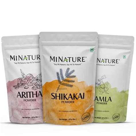 minature Combo of Amla, Aritha and Shikakai Powder| For Natural ...