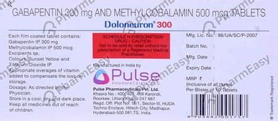Doloneuron 300mg Strip Of 10 Tablets: Uses, Side Effects, Price ...