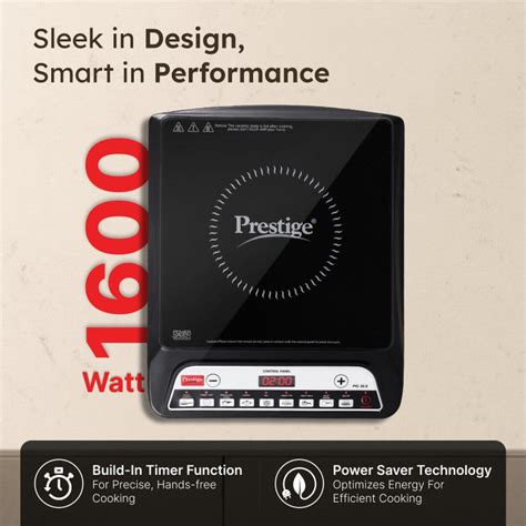 Prestige PIC 20 NEO Induction Cooktop 1600W|Indian Menu Options| Autom ...