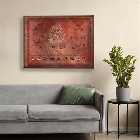 Chitra Indian Warli Painting Wall Art Digital Print | Life n Colors