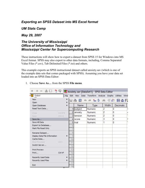 How to Transfer Excel File to SPSS Program 的图像结果