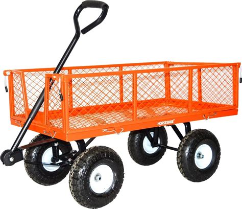 HORSESHOE Heavy Duty Steel Mesh Garden Cart Utility Wagon with India | Ubuy