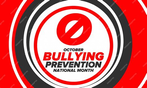 Premium Vector | National Bullying Prevention Month Stop bullying Keep ...